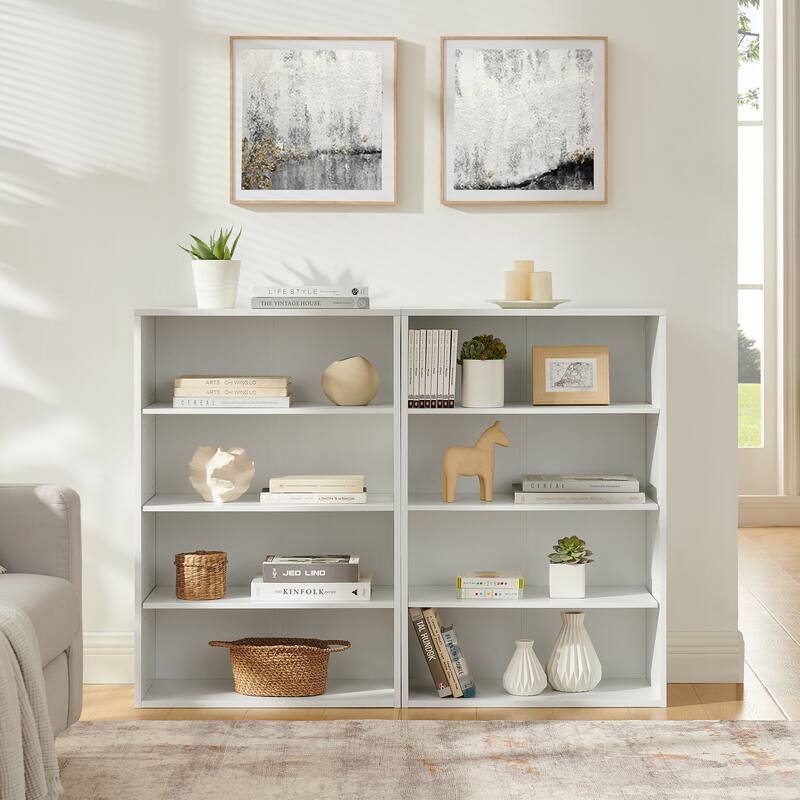 8-Tier CD/DVD Storage Bookcase - Adjustable Shelves, Convertible into Two 4-Layer Shelves for Home or Office