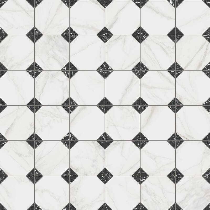 Merola Tile Merzoni Yard Marquina 13" x 13" Porcelain Floor and Wall Tile