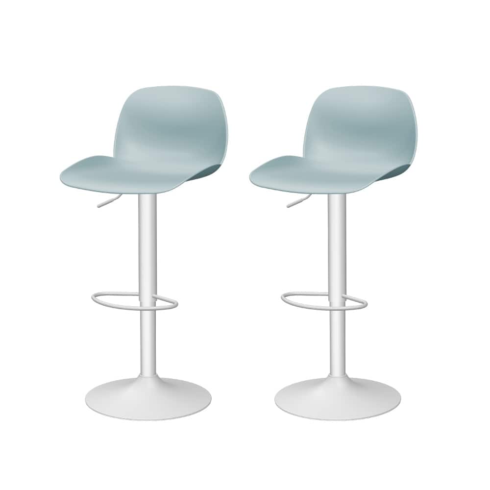 Koln Resin Adjustable Bar Stool with Metal Base, Set of 2