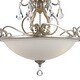 preview thumbnail 2 of 3, Ashton 3 Light Hand Cut Crystal Silver Ceiling Mount - 16.5'' W x 16.25'' H