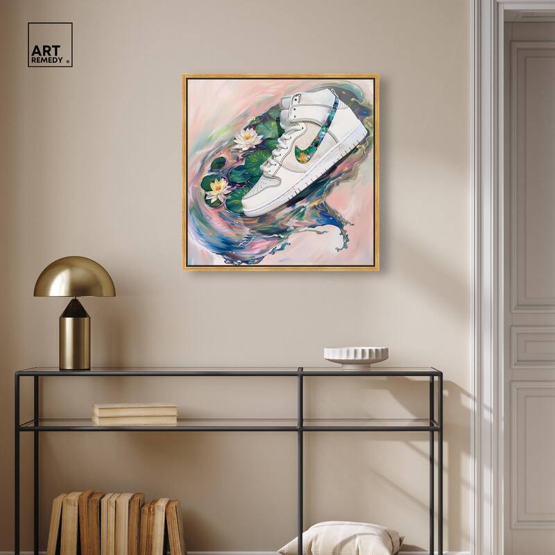 Lilypads Sneaker Splash Canvas by Art Remedy