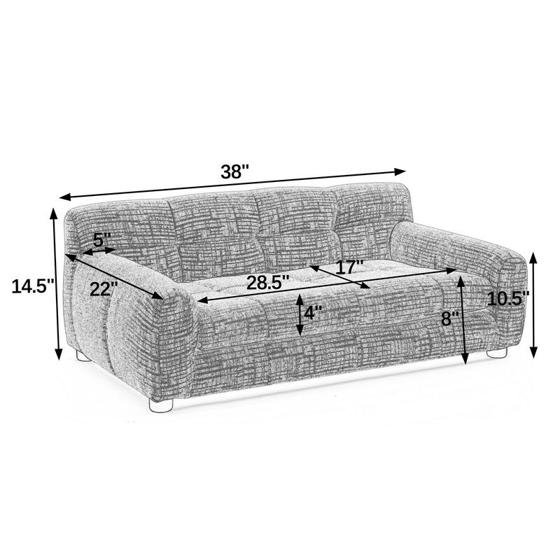 Modern Pet Sofa with Backrest and Armrests Up to 70lbs