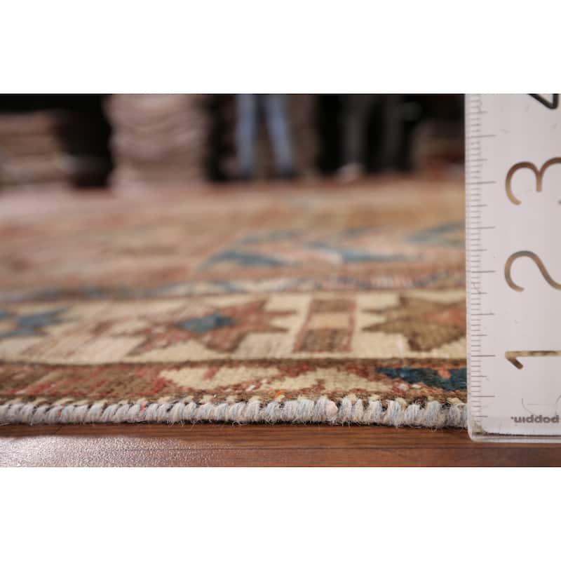 Distressed Bakhtiari Persian Antique Area Rug Handmade Wool Carpet - 5'2" x 11'0"