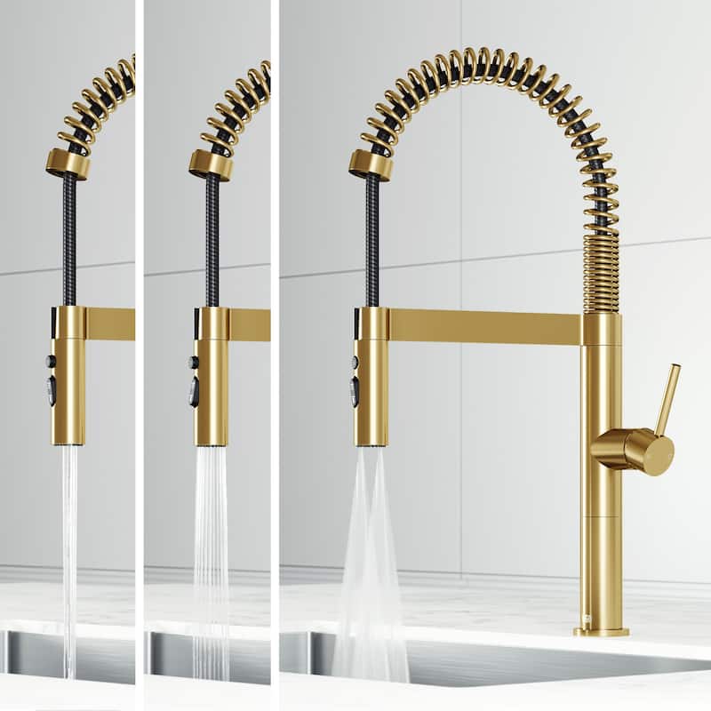 VIGO Edison Pro 20" H Single Handle Pull-Down Sprayer Kitchen Faucet