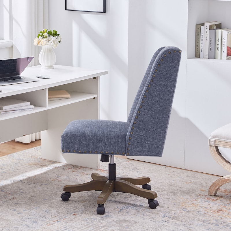 Huimo Home Office Desk Chair with Wheels, 360° Swivel