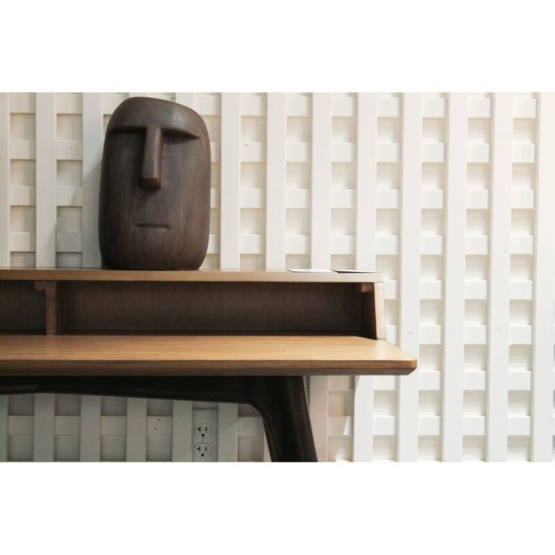Langione Ficonstone Moai Statue, Brown