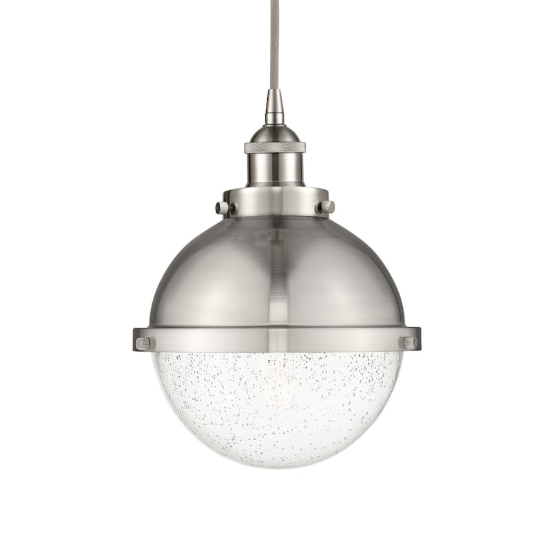 Innovations Lighting 616-1PH-12-9 Hampden Pendant Hampden 9" Wide Mini - Brushed Satin Nickel / Seedy