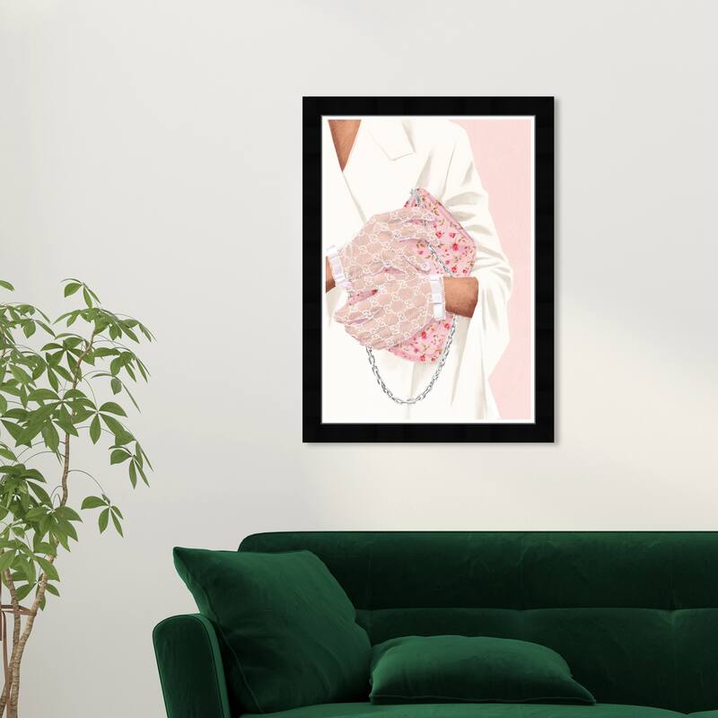 Wynwood Studio Prints Fashion Glam Treasured Handbag Clear Wall Art - Black