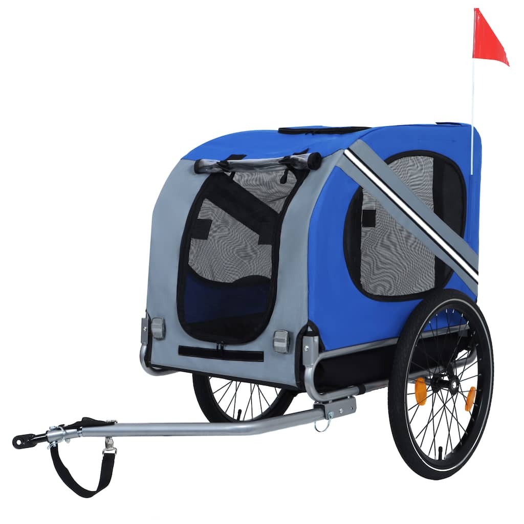 Large Folding Bike Trailer For Dogs-66lb Capacity All-Terrain Pet Carrier, Durable Steel Frame For Cycling
