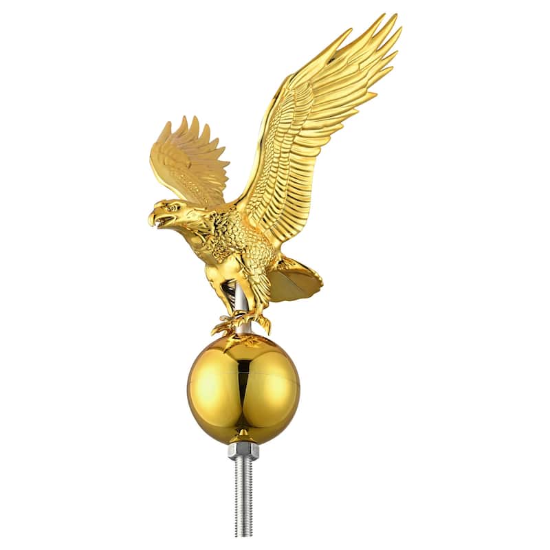 Flagpole 14" Eagle Topper Finial Ornament Telescopic Pole Yard Outdoor