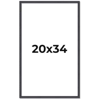 20x34 Frame Brown Solid Wood Picture Frame - Complete Modern Photo