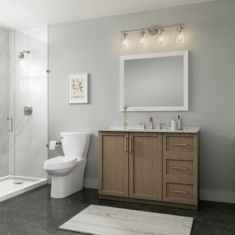 Millennium Lighting Aliza 4 Light Vanity Fixture with Clear Glass Shades