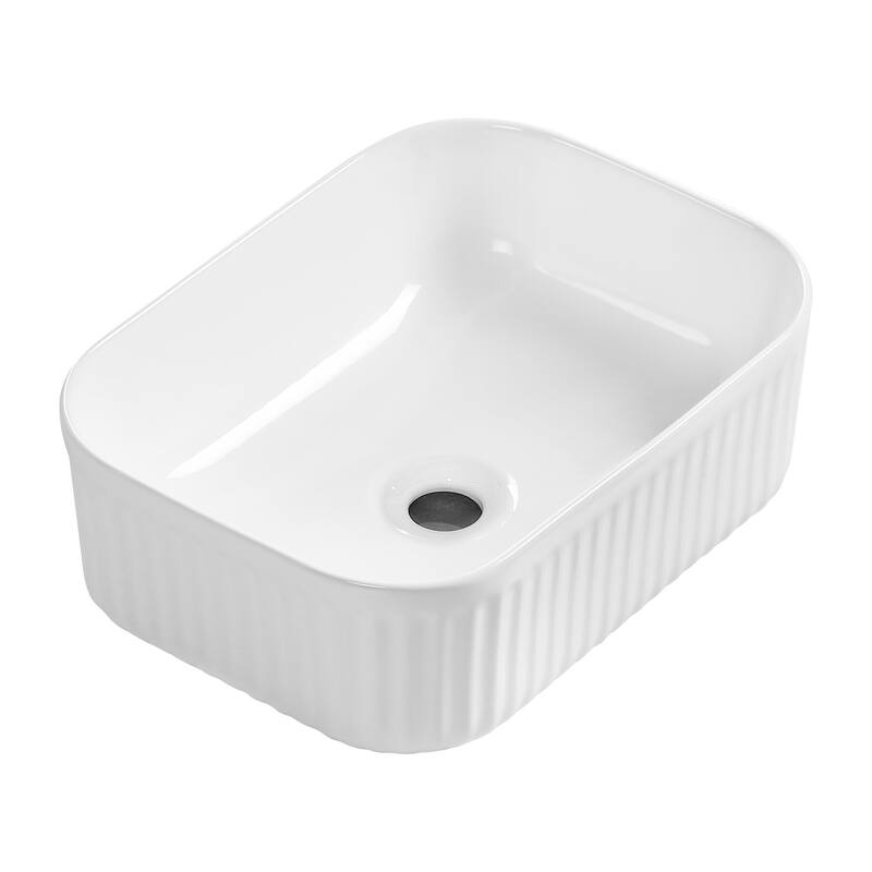 GDFStudio - Rosdale Modern Ceramic Vessel Sink with Above-Counter Design