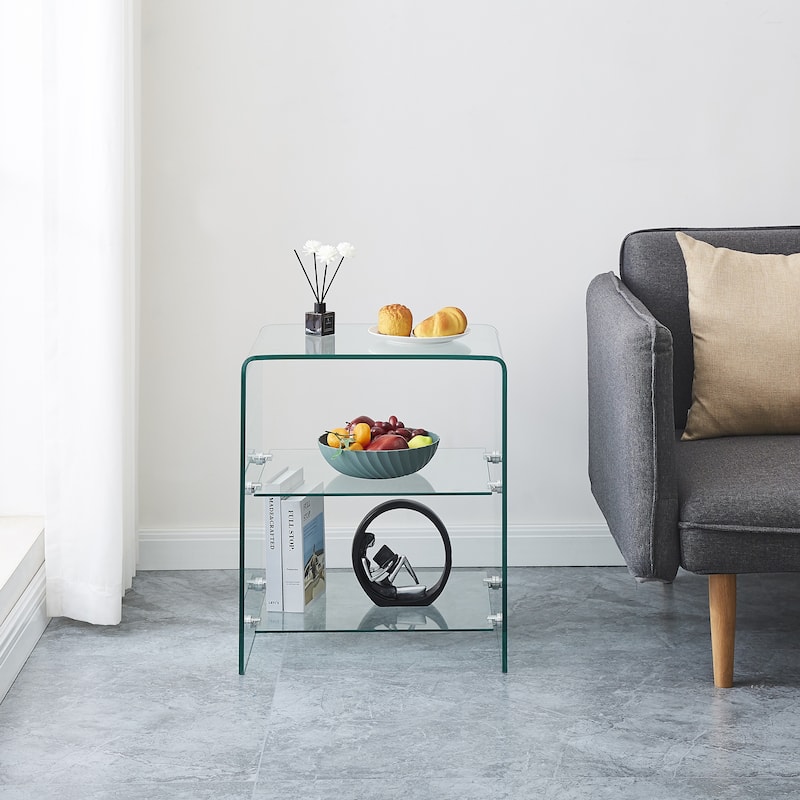 Tempered Glass Side Table Sofa Table
