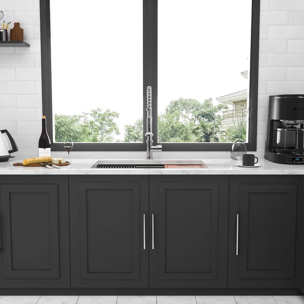 Undermount 16 Gauge Single Bowl Stainless Steel Kitchen Sink in Brushed Nickel