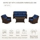 preview thumbnail 88 of 105, Murphy Outdoor Wicker Patio Outdoor Sofa Swivel Chair Coffee Table