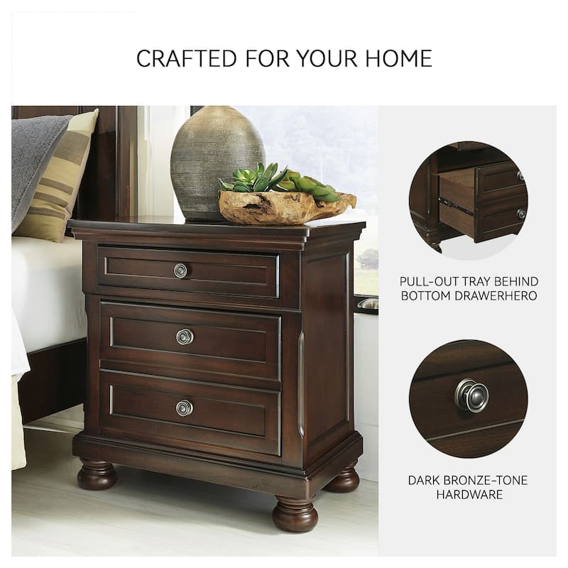 Porter Rustic Brown Two Drawer Night Stand