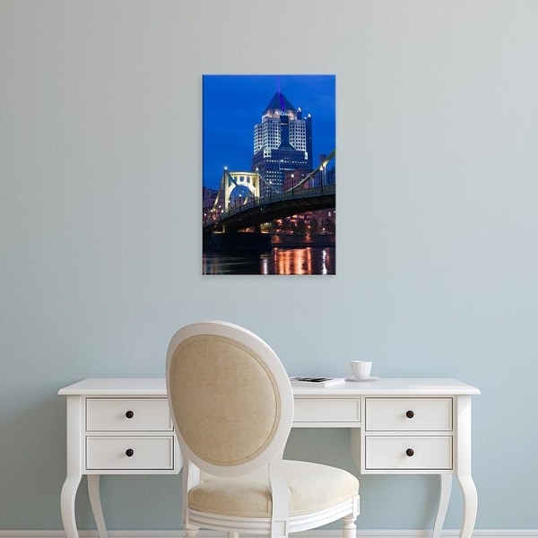 Easy Art Prints Walter Bibikow's 'Pittsburgh: Downtown View from Allegheny Landing by 6th Street Bridge' Canvas Art