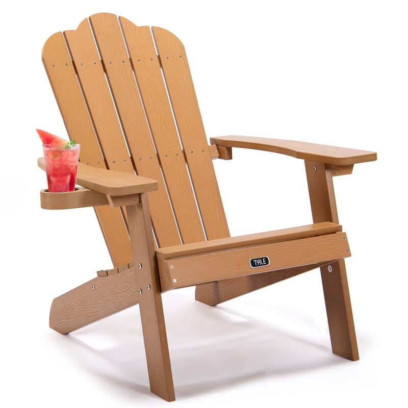 Adirondack Chair Backyard Outdoor Furniture Painted Seating with Cup