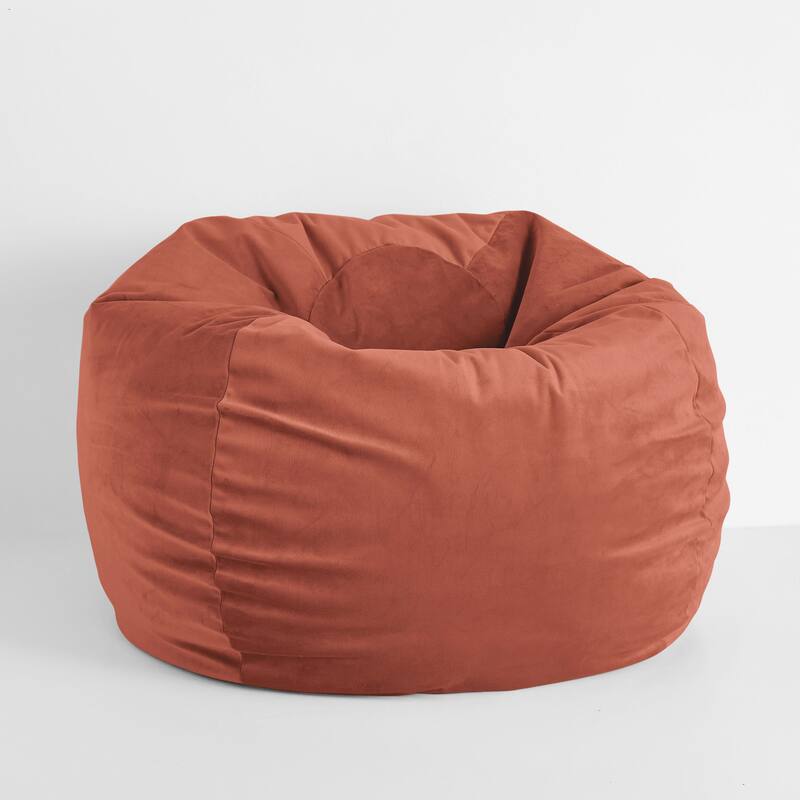 Sorra Home Solid Velvet Indoor Bean Bag