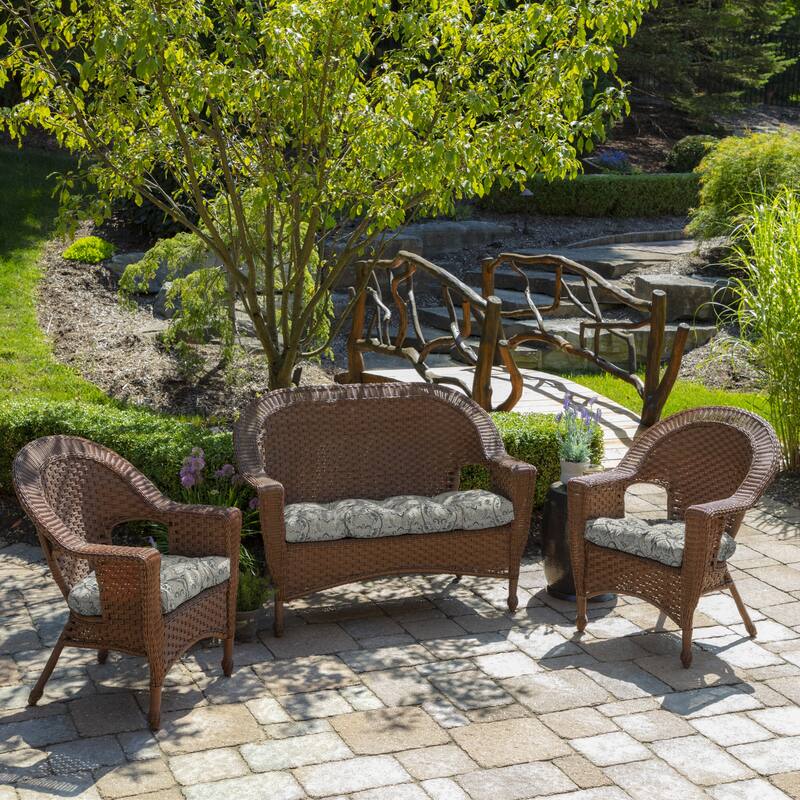 ARDEN Outdoor 18 x 41.5 in. Wicker Settee