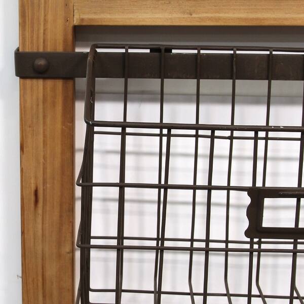 Shop Decorative Ladder With Baskets Wall Decor On Sale