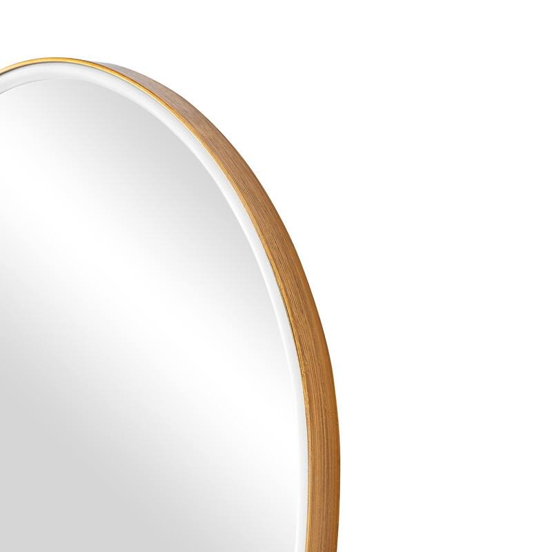 LED-Accented Asymmetrical Metal Wall Mirror