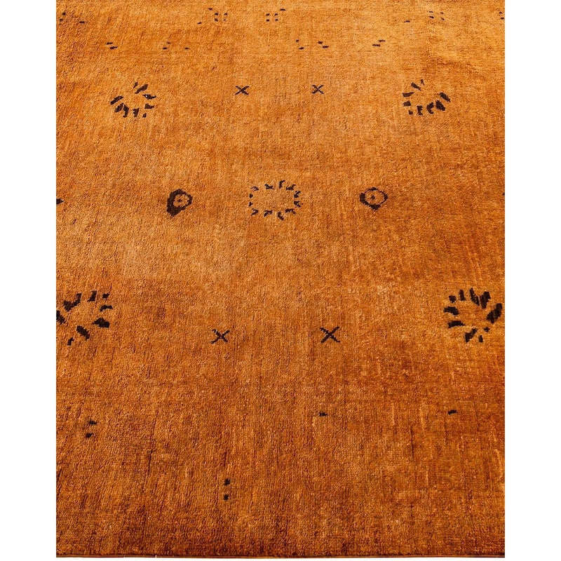 Vibrance, One-of-a-Kind Hand-Knotted Area Rug - Brown, 4' 2" x 6' 2" - 4' 2" x 6' 2"