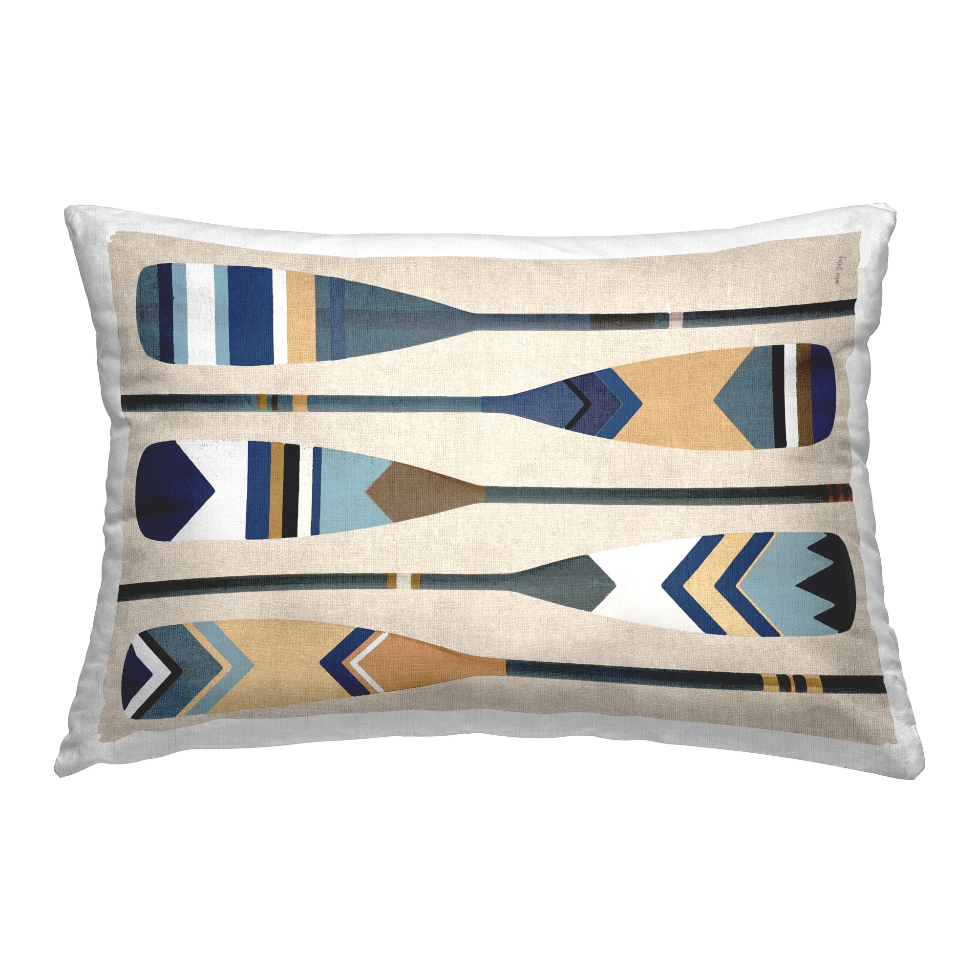 Stupell Geometric Patterned Oars Decorative Printed Throw Pillow Design by Amber Sterling