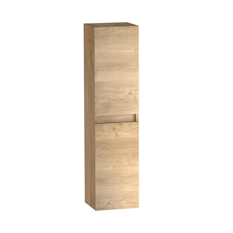 WS Bath Collections Menta COL01 Menta 55-1/8" Engineered Wood Wall - Natural Oak - Oak Finish