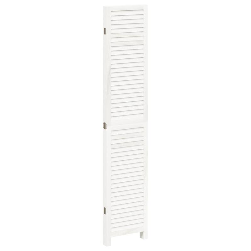 vidaXL Room Divider Privacy Screen Living Room White Solid Wood Paulownia