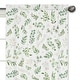 preview thumbnail 3 of 3, Floral Leaf Collection 84in Window Treatment Curtain Panel Pair - Green White Boho Watercolor Botanical Woodland Tropical Garden
