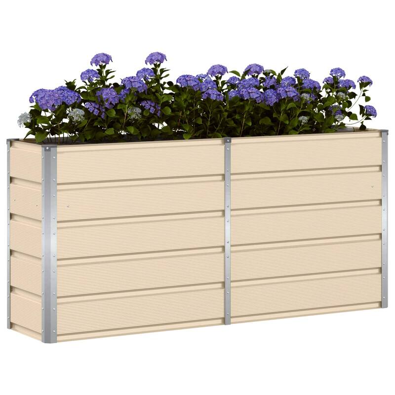 vidaXL Planter in Steel - 39.37 x 15.75 x 17.72"