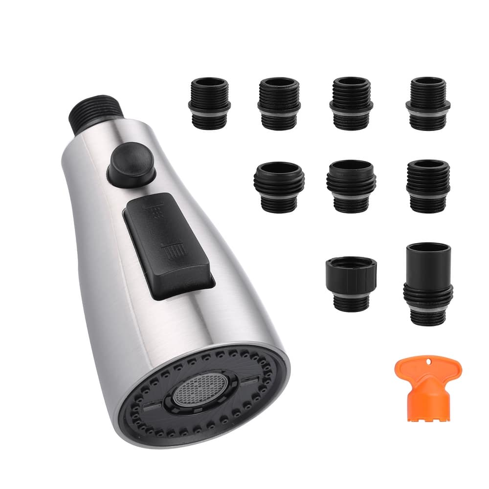 WOWOW 1/2 in. Kitchen Faucets Head with 3-Spray Modes and 9 Adapters