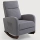 preview thumbnail 20 of 26, AVAWING Mid Century Nursery Rocking Chair Upholstered Velvet High Back Armchair