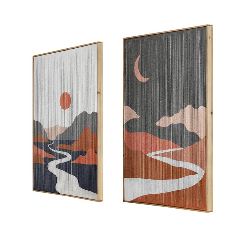 Rectangular Tassel Print Wall Art