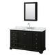 Option Dark Espresso / White Carrara Marble Top /