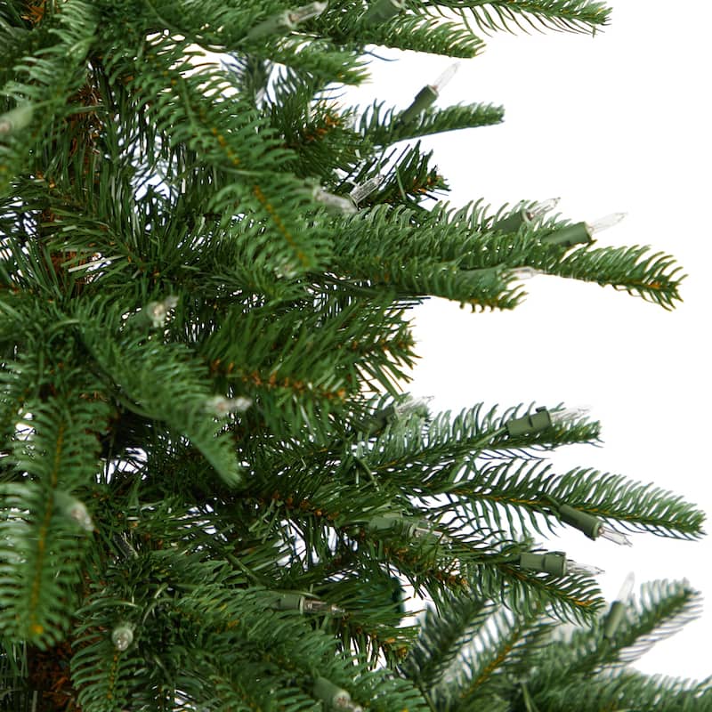 5ft. Layered Spruce Artificial Christmas Tree with 200 Clear Lights & 385 Branches - Classic Holiday X-Mas Glow