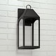 preview thumbnail 5 of 4, Burton Outdoor 1-light Black Medium LED Wall Lantern w/ Clear Glass