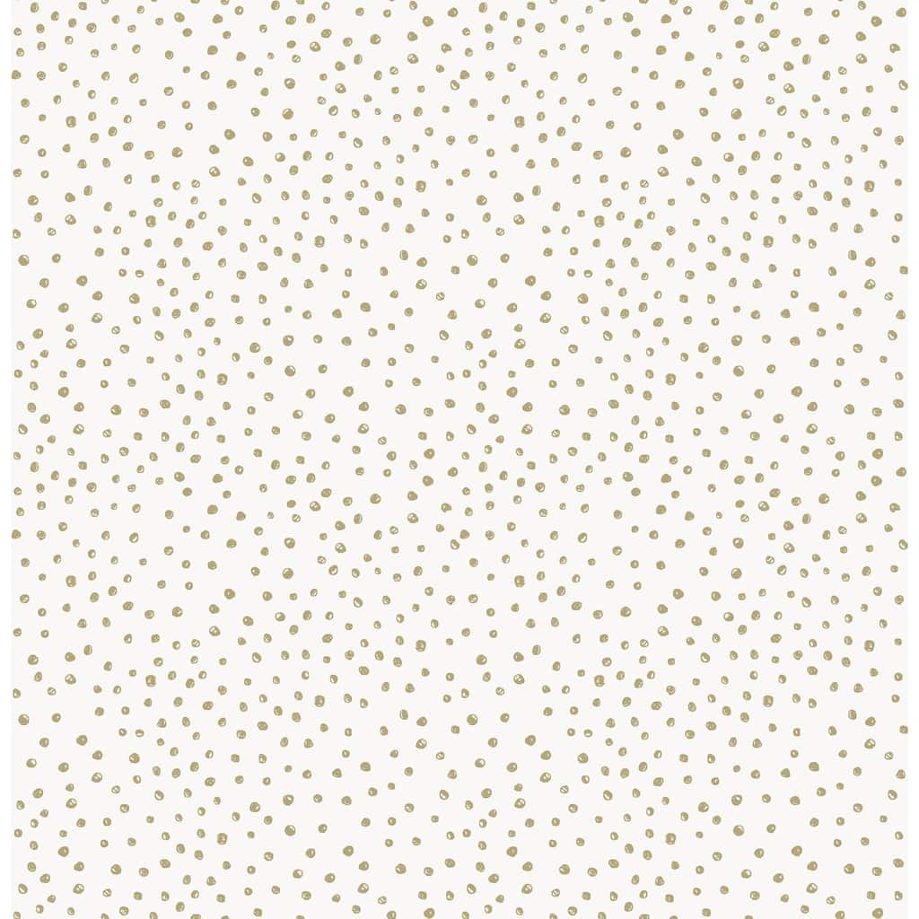 A-Street Prints Cassie White Petite Polka Wallpaper