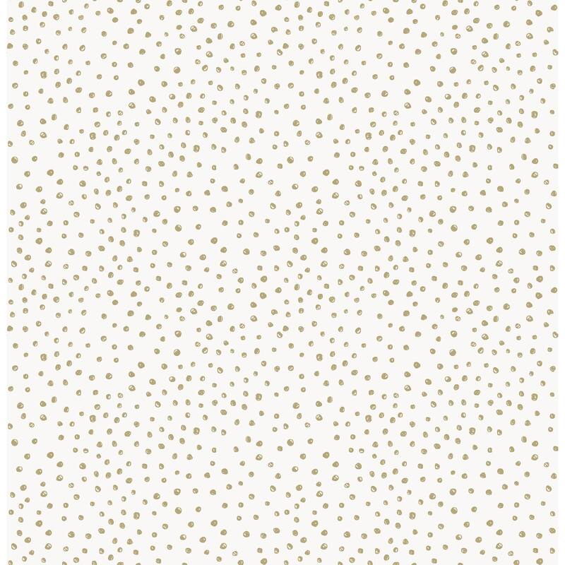 A-Street Prints Cassie White Petite Polka Wallpaper