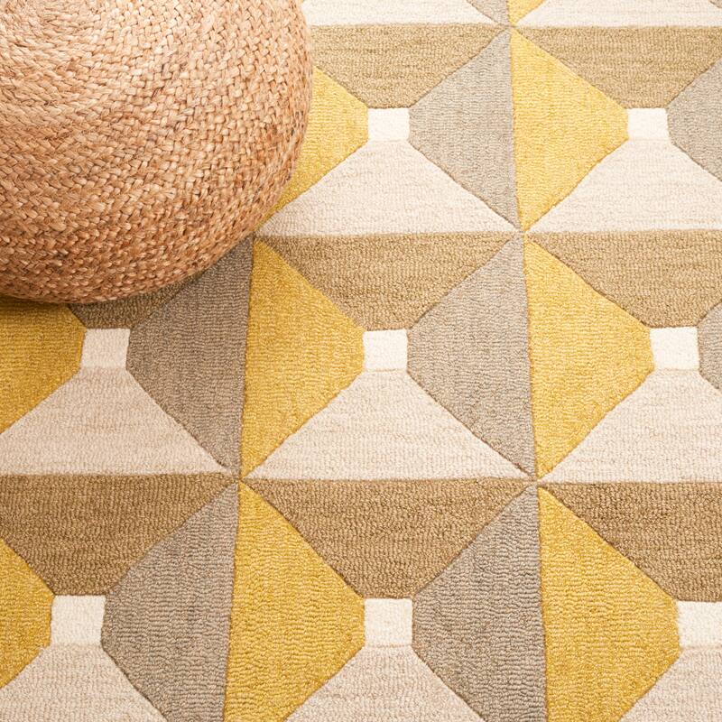 SAFAVIEH Handmade Genre Emika Mid-Century Modern Wool Rug