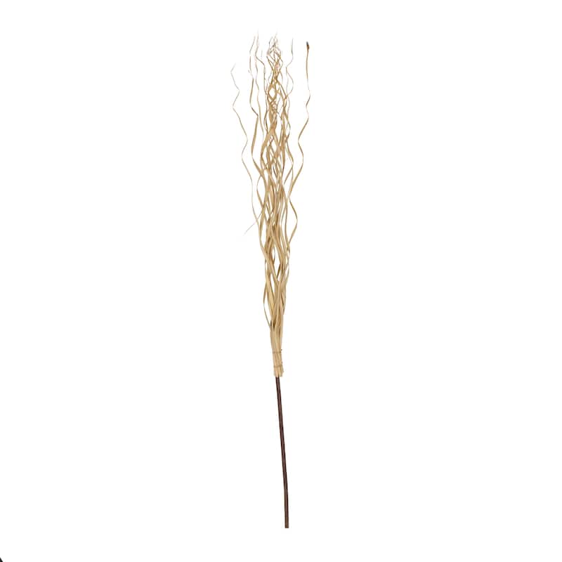 Palm Leaf Tall Home Decor Natural Foliage with Grass and Dark Brown Stems - Light Brown - Roche River Decor