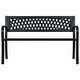preview thumbnail 2 of 4, 47.2" Steel Garden Furniture, Made of Steel and Lattice-Patterned Plastic, Outdoor Occasion Bench, Simple Park Bench
