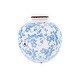 preview thumbnail 1 of 3, 8"H Terracotta Vase with Floral Transferware Pattern & Crackle Finish