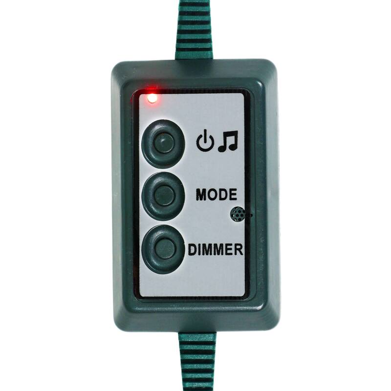 Fraser Hill Farm 6.5-Ft Slim Mountain Pine Flocked Artificial Christmas Tree with Dual Multicolor & Warm White LED Lights