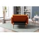 preview thumbnail 6 of 64, Velvet Upholstered Tufted Living Room Sleeper Sofa Chair With Rose Golden feet