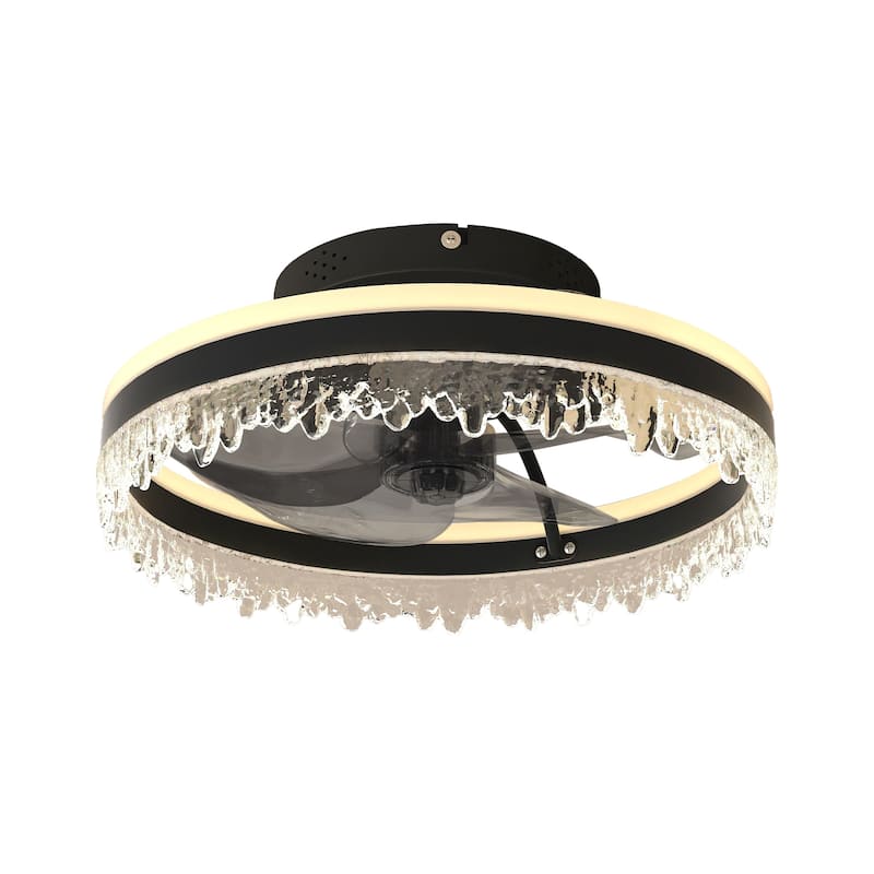 16" Modern LED Ceiling Fan with Light