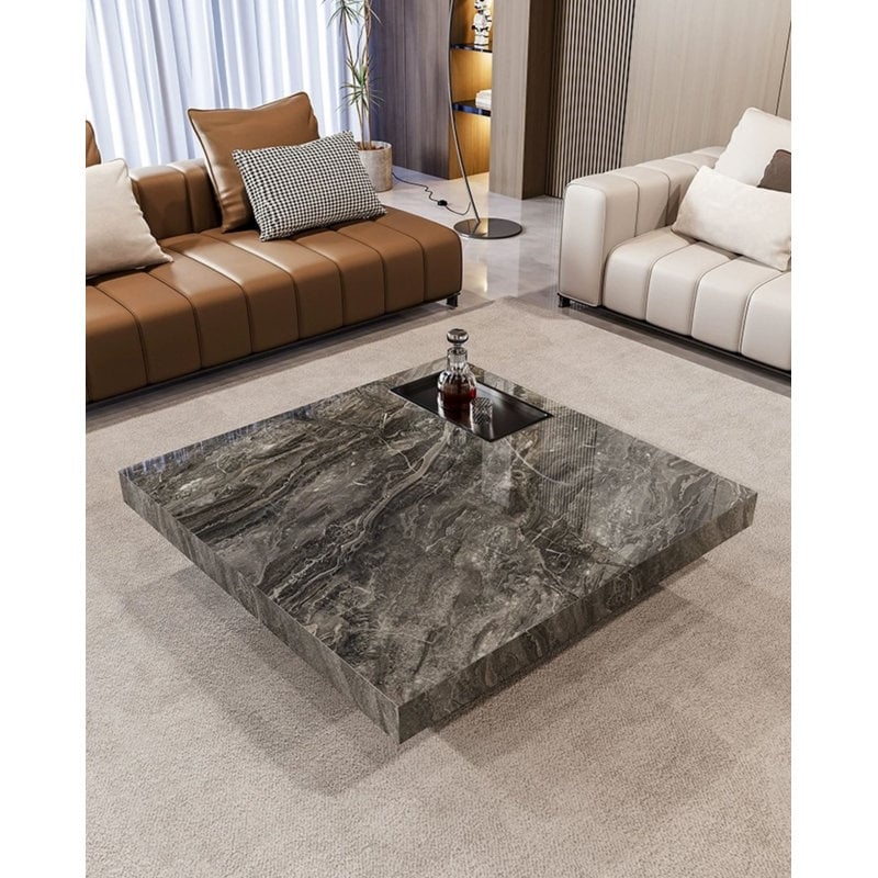Briamarie Square Sintered Stone Coffee Table - On Sale - Bed Bath Briamarie Square Sintered Stone Coffee Table - On Sale - Bed Bath
