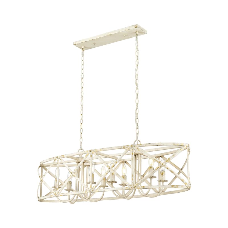 Golden Lighting 0890-LP Alcott 8 Light 45" Wide Linear Pendant